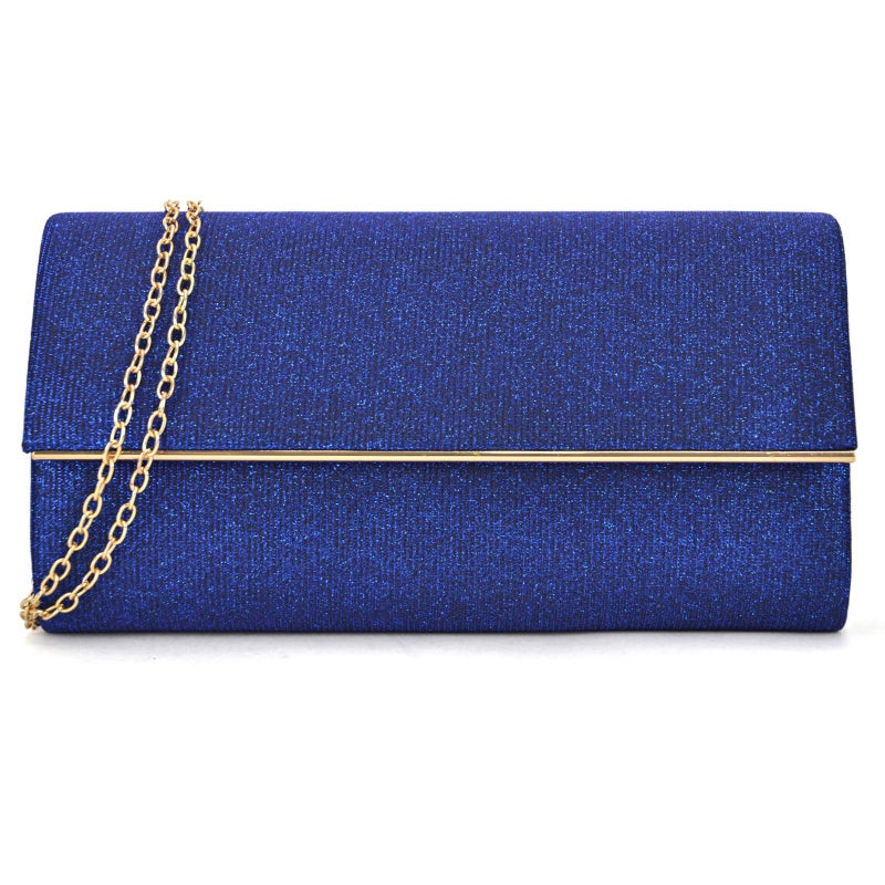 Dasein Women's Evening Bag Glitter Clutch Wedding Bridal Purse Sparkle Cocktail Party Prom Handbag (Blue) - Image 1